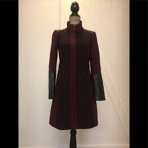Oxblood coloured coat from Atmosphere